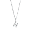 45cm Initial H Pendant Necklace in Sterling Silver Pendants Bevilles 