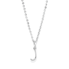 45cm Initial J Pendant Necklace in Sterling Silver Pendants Bevilles 