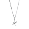 45cm Initial K Pendant Necklace in Sterling Silver Pendants Bevilles 