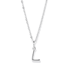 45cm Initial L Pendant Necklace in Sterling Silver Pendants Bevilles 