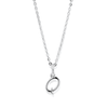45cm Initial Q Pendant Necklace in Sterling Silver Pendants Bevilles 