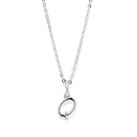 45cm Initial Q Pendant Necklace in Sterling Silver Pendants Bevilles 