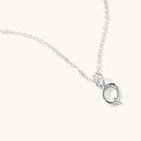 45cm Initial Q Pendant Necklace in Sterling Silver Pendants Bevilles 