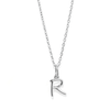 45cm Initial R Pendant Necklace in Sterling Silver Pendants Bevilles 