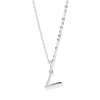 45cm Initial V Pendant Necklace in Sterling Silver Pendants Bevilles 