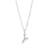 45cm Initial Y Pendant Necklace in Sterling Silver Pendants Bevilles 