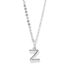 45cm Initial Z Pendant Necklace in Sterling Silver Pendants Bevilles 