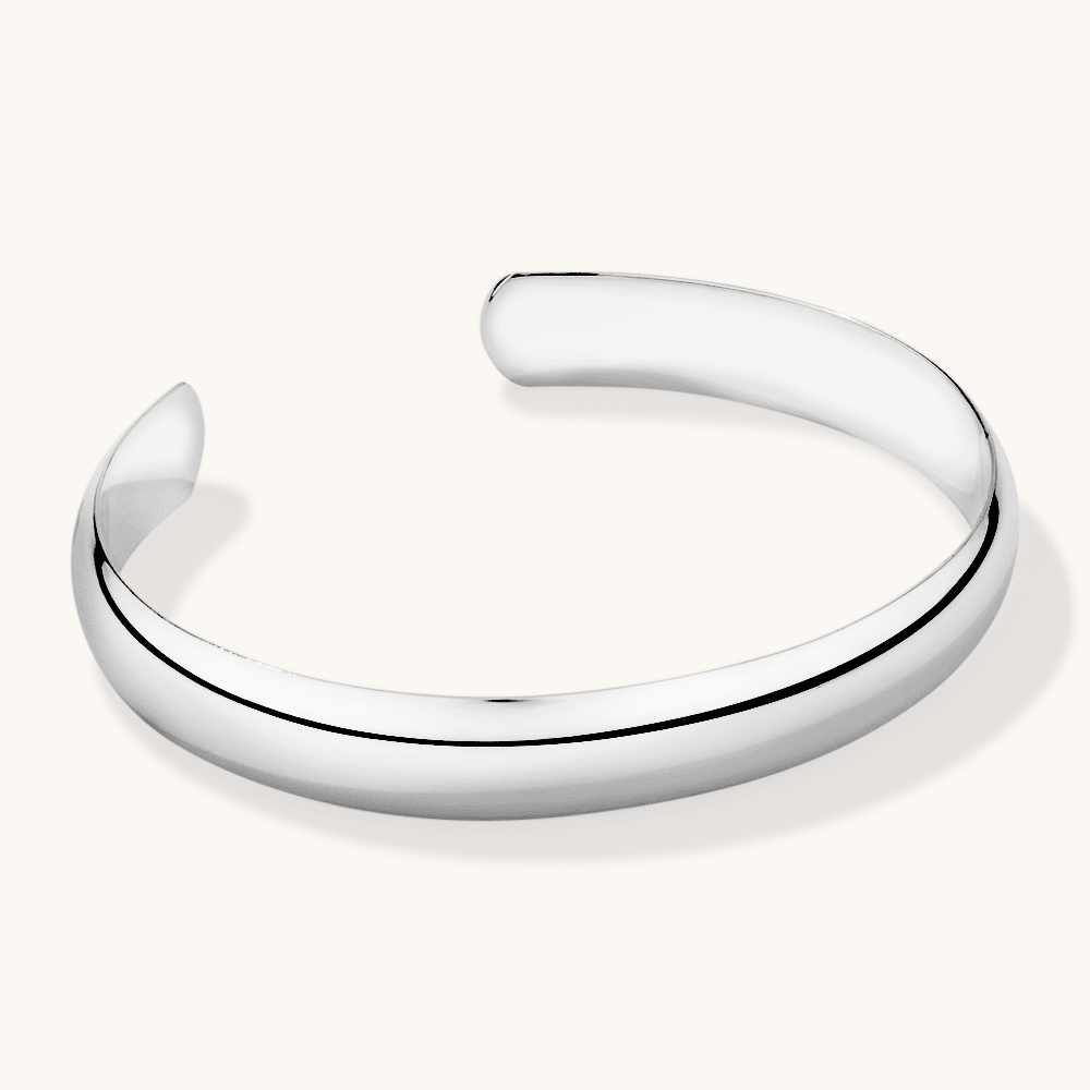 64mm Cuff Bangle in Sterling Silver Bangles Bevilles 