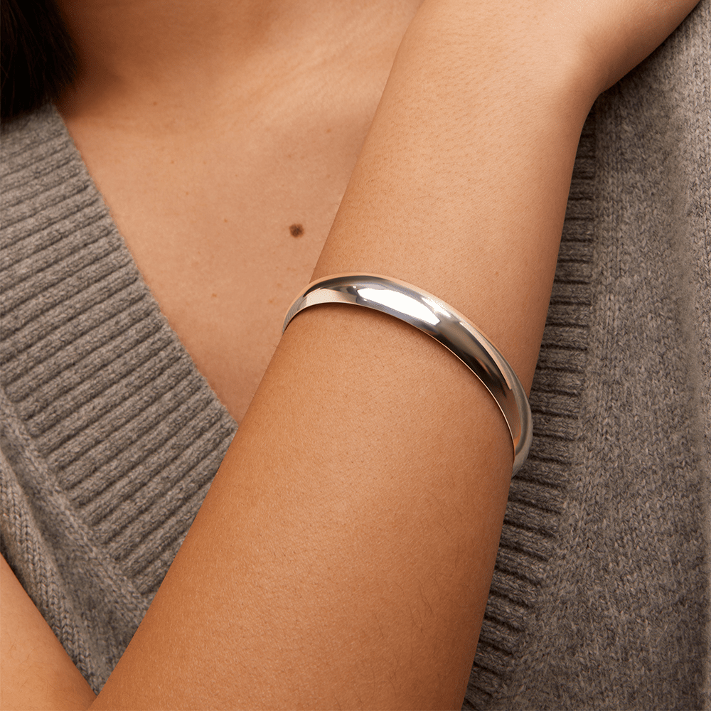 64mm Cuff Bangle in Sterling Silver Bangles Bevilles 