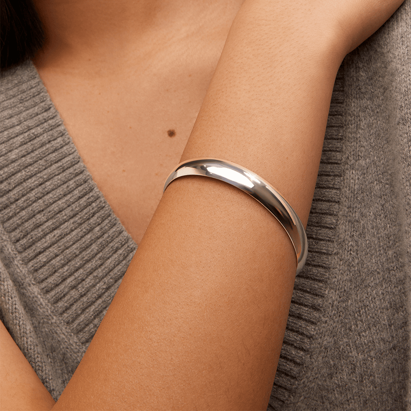 64mm Cuff Bangle in Sterling Silver Bangles Bevilles 