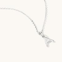 45cm Initial A Pendant Necklace in Sterling Silver Pendants Bevilles 