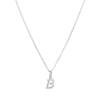 45cm Initial B Pendant Necklace in Sterling Silver Pendants Bevilles 