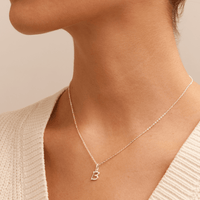 45cm Initial B Pendant Necklace in Sterling Silver Pendants Bevilles 
