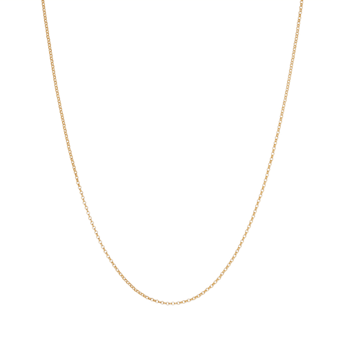 40cm 2mm Width Hollow Belcher Chain in 9kt Yellow Gold Necklaces Bevilles 