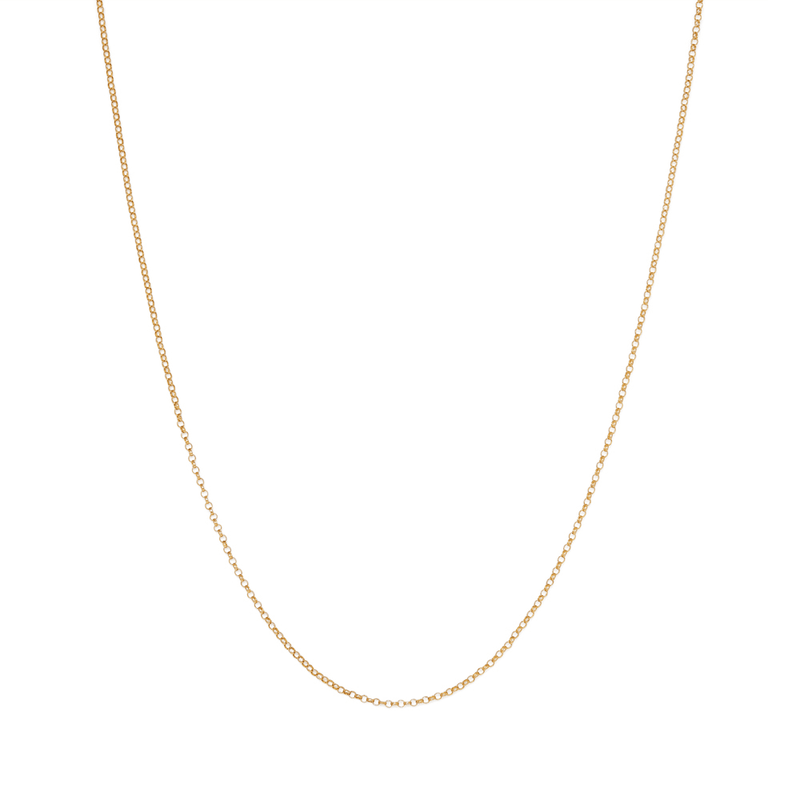 40cm Hollow Belcher Chain in 9kt Yellow Gold Necklaces Bevilles 