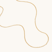 40cm 2mm Width Hollow Belcher Chain in 9kt Yellow Gold Necklaces Bevilles 