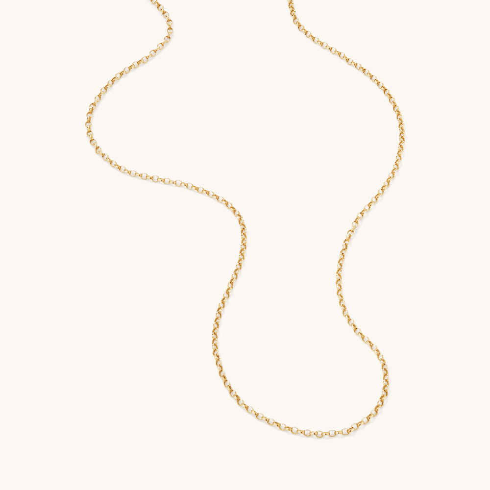 45cm Hollow Belcher Chain in 9kt Yellow Gold Necklaces Bevilles 