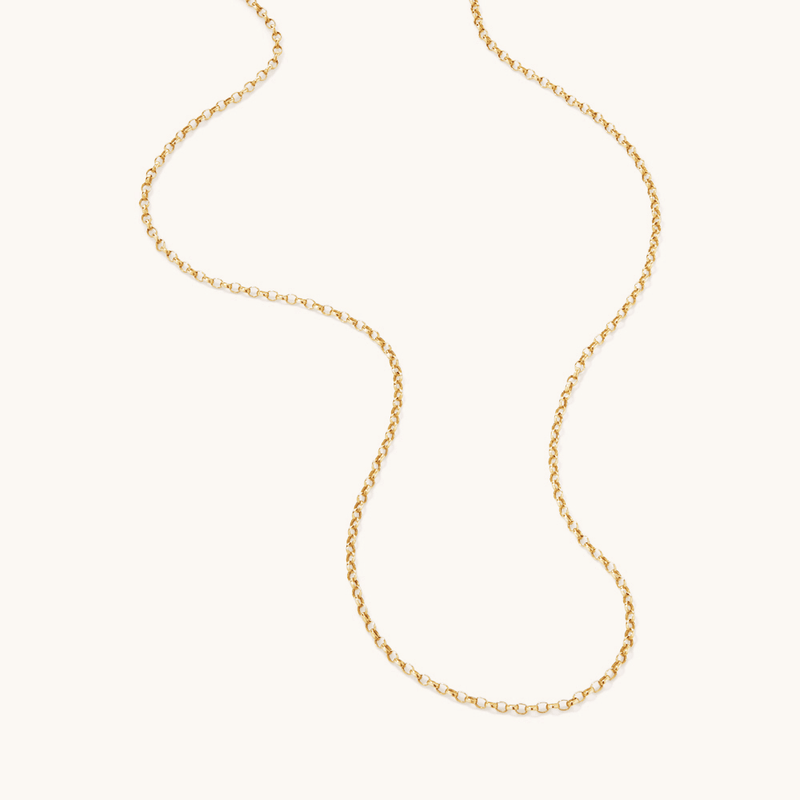 45cm Hollow Belcher Chain in 9kt Yellow Gold Necklaces Bevilles 