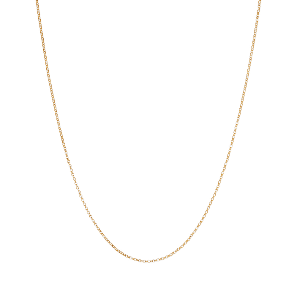 55cm Hollow Belcher Chain in 9kt Yellow Gold Necklaces Bevilles 