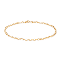 19cm Hollow Oval Belcher Chain in 9kt Yellow Gold Bracelets Bevilles 