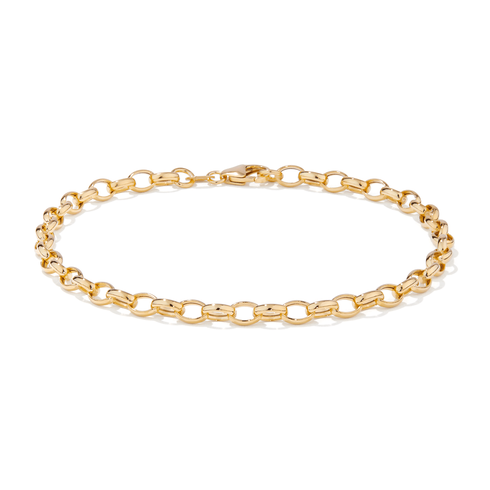 19cm Hollow Oval Blecher in 9kt Yellow Gold Bracelets Bevilles 