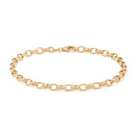 19cm Hollow Oval Blecher in 9kt Yellow Gold Bracelets Bevilles 