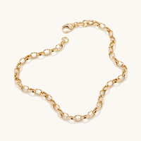 19cm Hollow Oval Blecher in 9kt Yellow Gold Bracelets Bevilles 