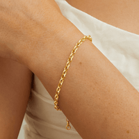 19cm Hollow Oval Blecher in 9kt Yellow Gold Bracelets Bevilles 