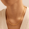 45cm Hollow Paperclip Chain in 9ct Yellow Gold Necklaces Bevilles 