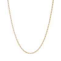 55cm Hollow Oval Belcher Chain in 9kt Yellow Gold Necklaces Bevilles 
