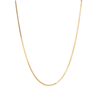 45cm 3mm Width Herringbone Chain Necklace in 9kt Yellow Gold Necklaces Bevilles 
