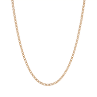 45cm Open Double Curb Chain Necklace in 9kt Yellow Gold Necklaces Bevilles 