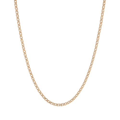 45cm Open Double Curb Chain Necklace in 9kt Yellow Gold Necklaces Bevilles 