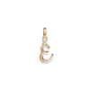 Initial E Pendant with 0.05ct of Laboratory-Grown Diamonds in 9kt Yellow Gold Pendants Bevilles 