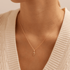 Initial F Pendant with 0.05ct of Laboratory-Grown Diamonds in 9kt Yellow Gold Pendants Bevilles 