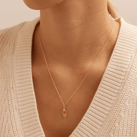Initial G Pendant with 0.05ct of Laboratory-Grown Diamonds in 9kt Yellow Gold Pendants Bevilles 