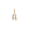 Initial H Pendant with 0.05ct of Laboratory-Grown Diamonds in 9kt Yellow Gold Pendants Bevilles 
