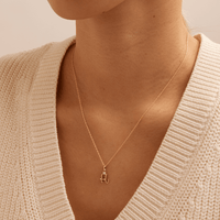 Initial H Pendant with 0.05ct of Laboratory-Grown Diamonds in 9kt Yellow Gold Pendants Bevilles 