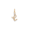 Initial L Pendant with 0.05ct of Laboratory-Grown Diamonds in 9kt Yellow Gold Pendants Bevilles 