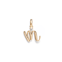 Initial L Pendant with 0.05ct of Laboratory-Grown Diamonds in 9kt Yellow Gold Pendants Bevilles 