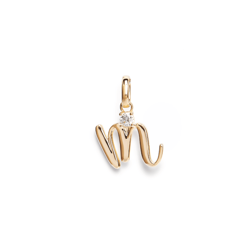 Initial L Pendant with 0.05ct of Laboratory-Grown Diamonds in 9kt Yellow Gold Pendants Bevilles 