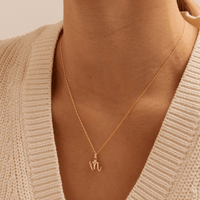Initial L Pendant with 0.05ct of Laboratory-Grown Diamonds in 9kt Yellow Gold Pendants Bevilles 