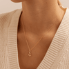 Initial O Pendant with 0.05ct of Laboratory-Grown Diamonds in 9kt Yellow Gold Pendants Bevilles 