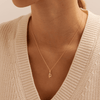 Initial P Pendant with 0.05ct of Laboratory-Grown Diamonds in 9kt Yellow Gold Pendants Bevilles 