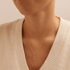 Initial Q Pendant with 0.05ct of Laboratory-Grown Diamonds in 9kt Yellow Gold Pendants Bevilles 