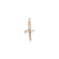 Initial T Pendant with 0.05ct of Laboratory-Grown Diamonds in 9kt Yellow Gold Pendants Bevilles 