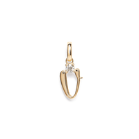 Initial V Pendant with 0.05ct of Laboratory-Grown Diamonds in 9kt Yellow Gold Pendants Bevilles 