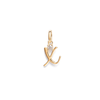 Initial X Pendant with 0.05ct of Laboratory-Grown Diamonds in 9kt Yellow Gold Pendants Bevilles 
