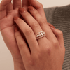 Multirow Dress Ring with 1.16tw of Laboratory-Grown Diamonds in 9kt Yellow Gold Rings Bevilles 