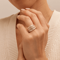 Multirow Dress Ring with 1.98tw of Laboratory-Grown Diamonds in 9kt Yellow Gold Rings Bevilles 